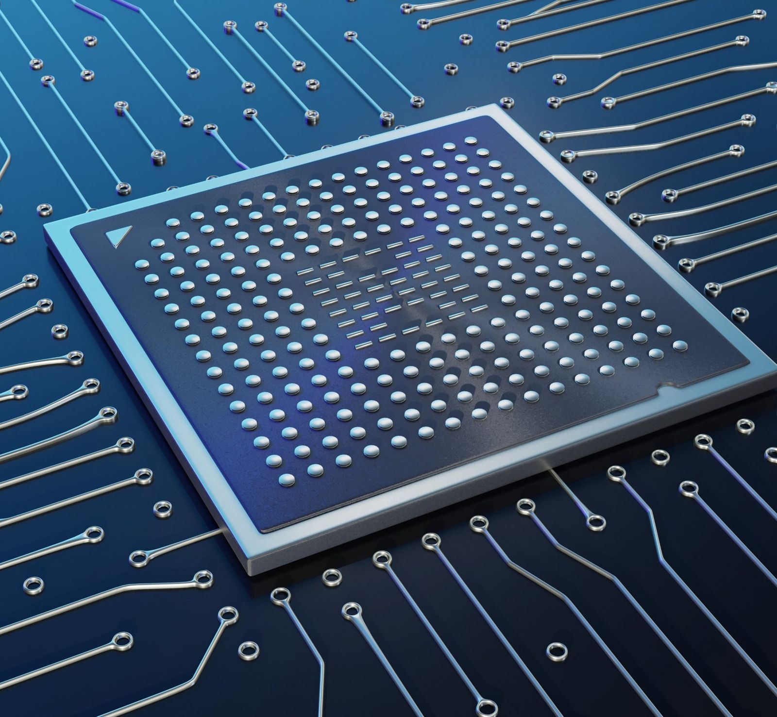 FPGA package on a circuit board
